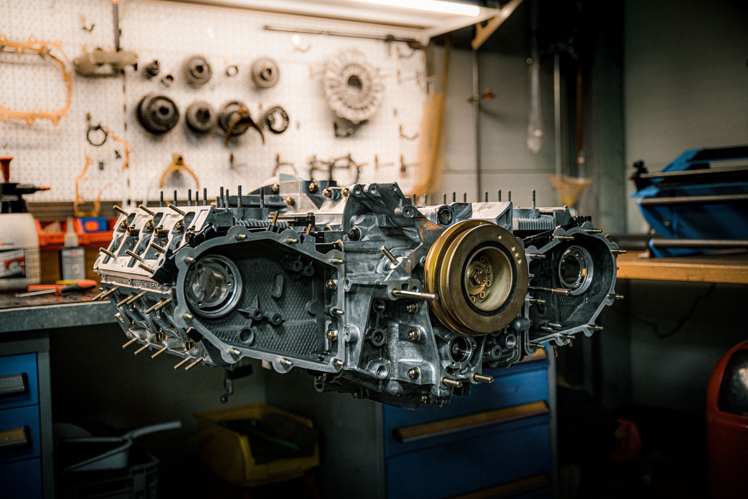 Workshop — engine assembly